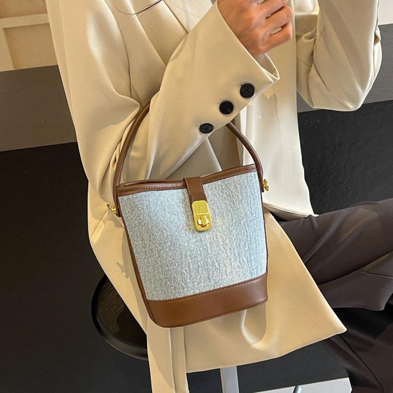 Popular Bag New Denim Shoulder Handbag Summer Casual Fashion Crossbody Bucket Bag Women