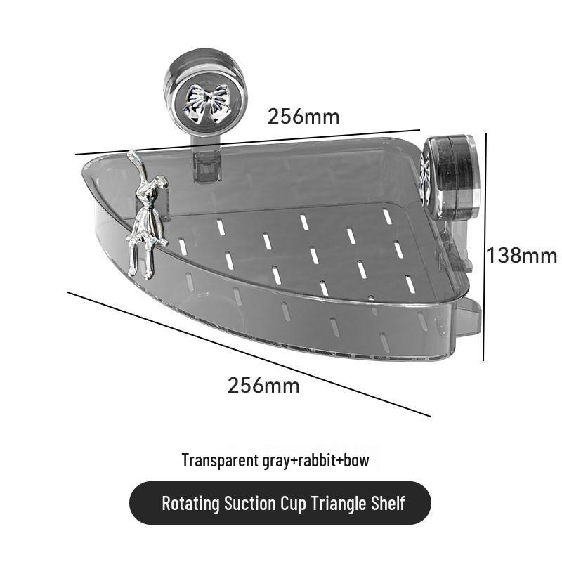 

Настенная угловая полка на присосках – Треугольное хранение без сверления для ванной и туалета