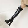 Women's High-heeled Boots, Sexy European and American Style Waterproof Platform Thick-heeled Boots, New Large-size Knee Boots In Autumn and Winter