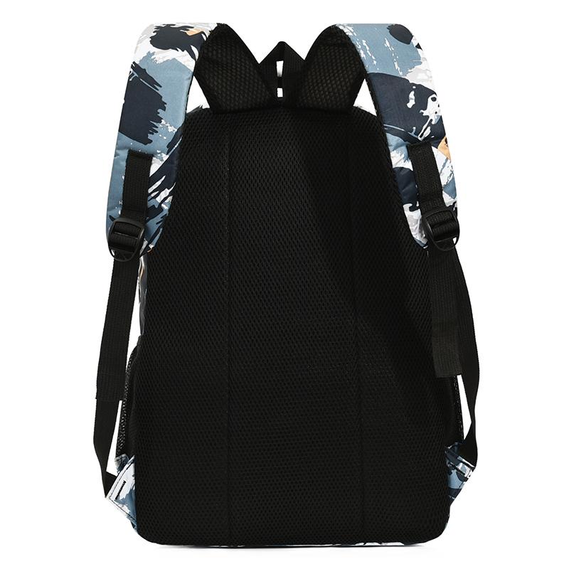 Print Backpack for Men and Women Large Capacity School Travel Bag with Multiple Pockets