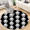 1pc Halloween Skull Decals Carpet, Round Non Slip Durable Large Size Office Carpet, Suitable for Office
