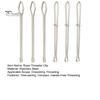 6 Pezzi Clip Infila Cordino Acciaio Inossidabile Strumento Infila Coulisse con Pinzetta Clip Infila Cordino Fai da Te per Coulisse di Felpe Pantaloni Pantaloncini