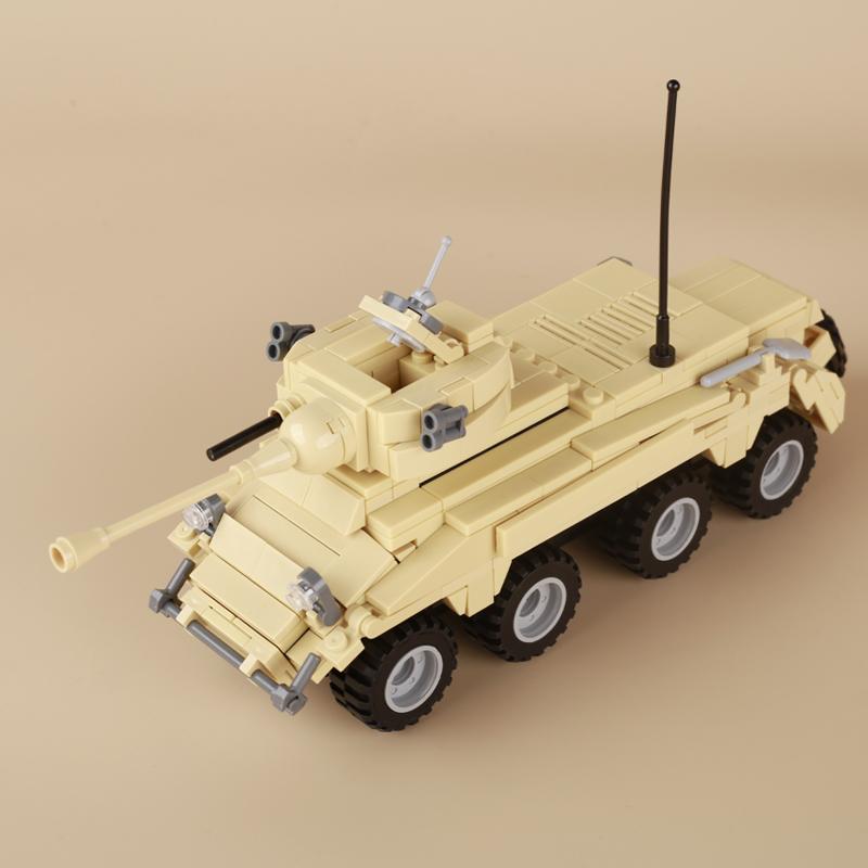 WW2 North African Military German Tiger Tank Building Block UK Soldier Figure Armored Motorcycle Weapon Model Brick Kid Toy Gift