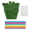 Stress Relief Tools Silicone Sensory Activity Board, Christmas Tree Rainbow Ice Stick French Fries Portable Fidget Toys Board with Strings, Silent Toy
