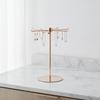 Tangletangle-Resistant Rotating Jewelry Organizer Rose Gold Display