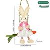 Handmade Easter Grass Rabbit Ornament - Cute Simple Decor for Desktop, Window Displays, and Kindergartens