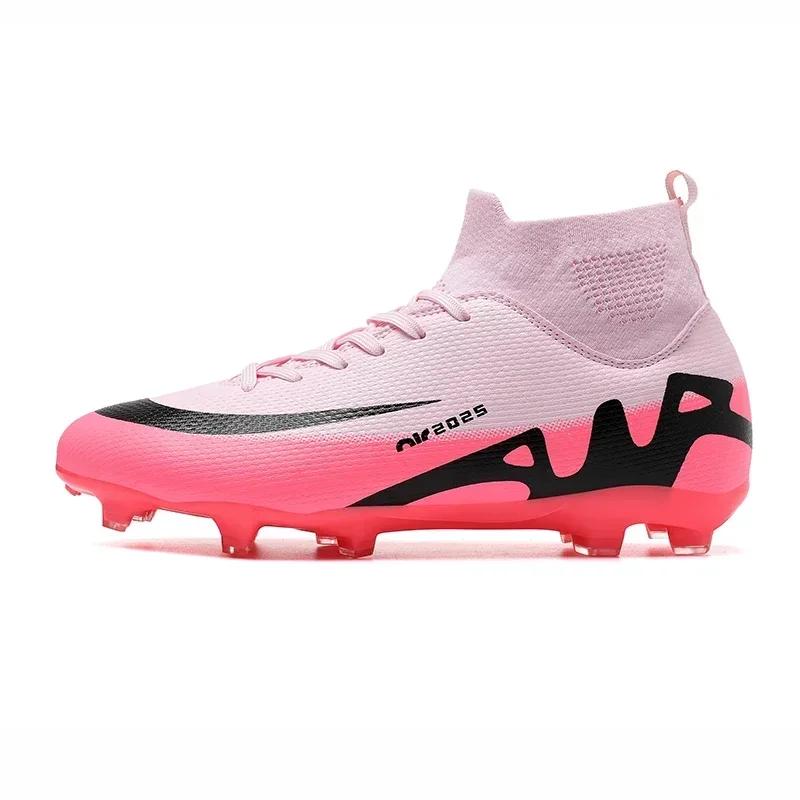 New Men FG/TF Soccer Shoes Cleats Studded Society Match Football Field Boots Original Comfortable Ultralight Kids Football Shoes