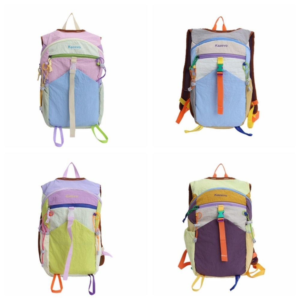 Zaino da Viaggio Multicolore Zainetto da Giorno in Nylon Zaino Portatile da Esterno Donna