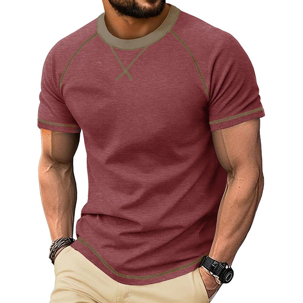 Mens T,Shirt Short Sleeve Cotton Shirts Casual Stylish Crewneck Shirts