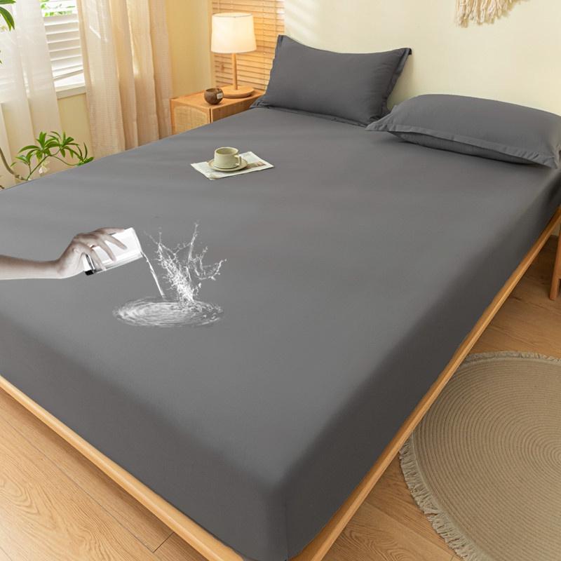 Super Waterproof Bed Fitted Sheet Bed Cover Non-slip Bed Mattress Cover Bed Protector Cover Bed Linen  Mattress Cover With Elastic Band