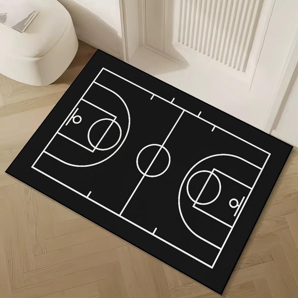 5 Kinds Basketball Court Pattern New Entrance Floor Mat Bathroom Absorbent Foot Door Mat Anti Slip Doormat Decoration
