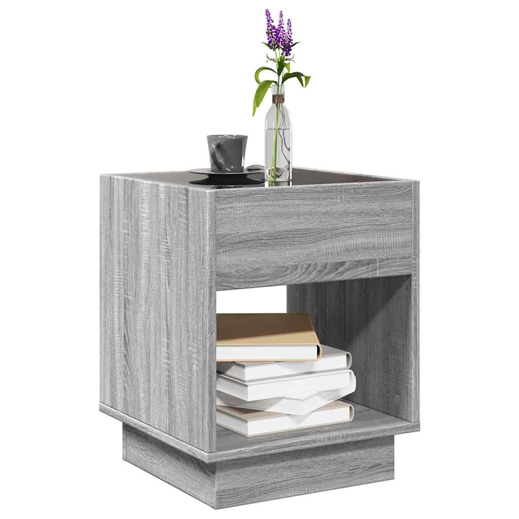 Infinity LED Coffee Table in Grey Sonoma 40x40x50 cm