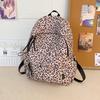 Schoolbag Schoolbag Female Korean Version Ullzang Middle School Student High Value Ins Lightweight Leopard Print Backpack Nylon Anti-splashing 