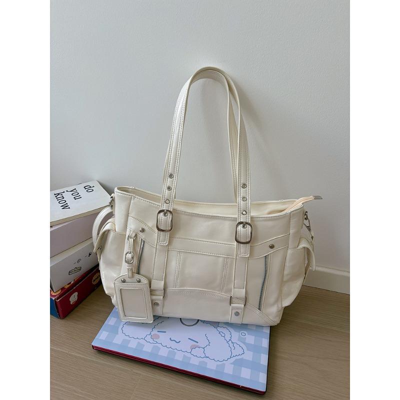 

Сумка-тоут большой вместимости, Персонализированная ручная мотоциклетная сумка, Одноплечевая сумка, Сумка-кроссбоди для поездок на работу белый