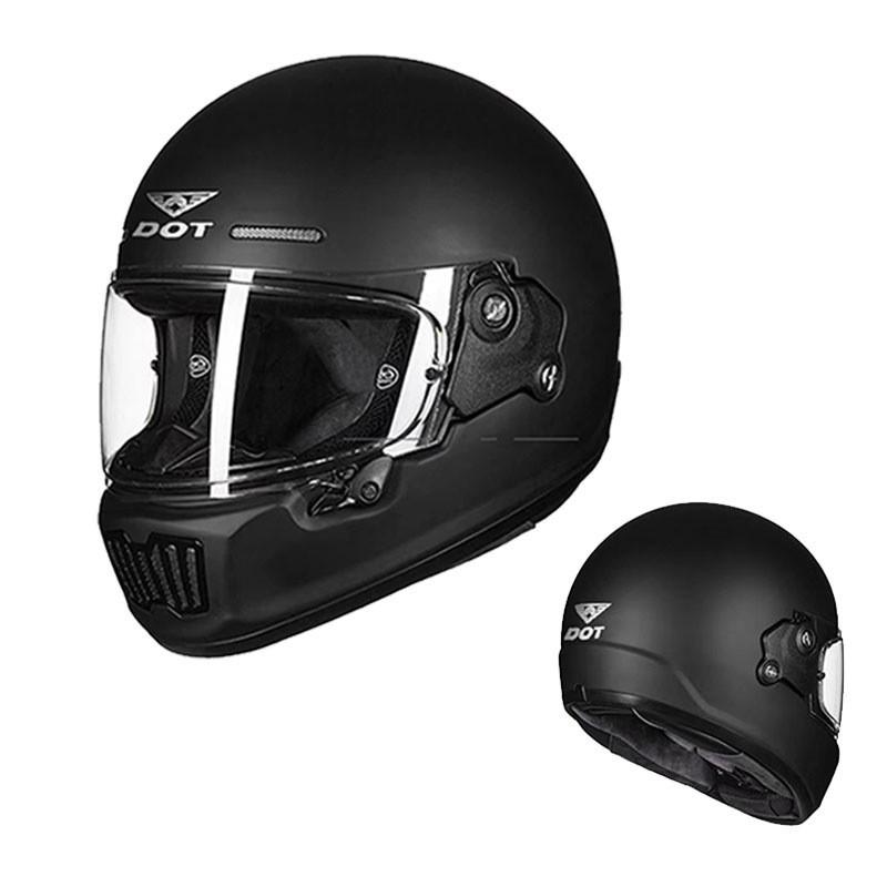 

Motorcycle Full Helmet Bluetooth Men s Four-season Personality Retro Female Cruising Knight M