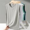 Men's Solid Color Casual Sleeveless Tank Top Round Neck Breathable Vest Sweat Drying Tank Top Suitable for Summer Sports