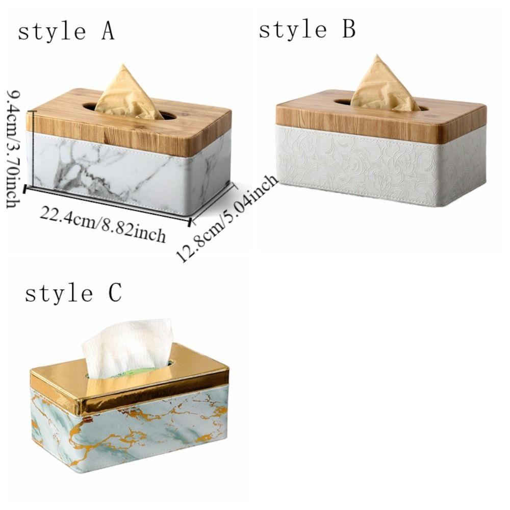 with Lid Napkin Storage Box Marbling Paper Towel Dispenser Durable Napkin Holder Living Room