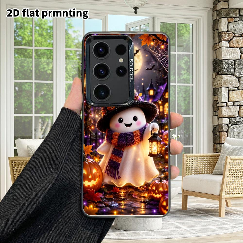 Phone Case: 2D Flat Samsung Galaxy A34 A35 M05 M06 S20 S22 S21 FE Plus 5G Protective Case, Couple Style, Cute Little Ghost, Christmas and Halloween Gi