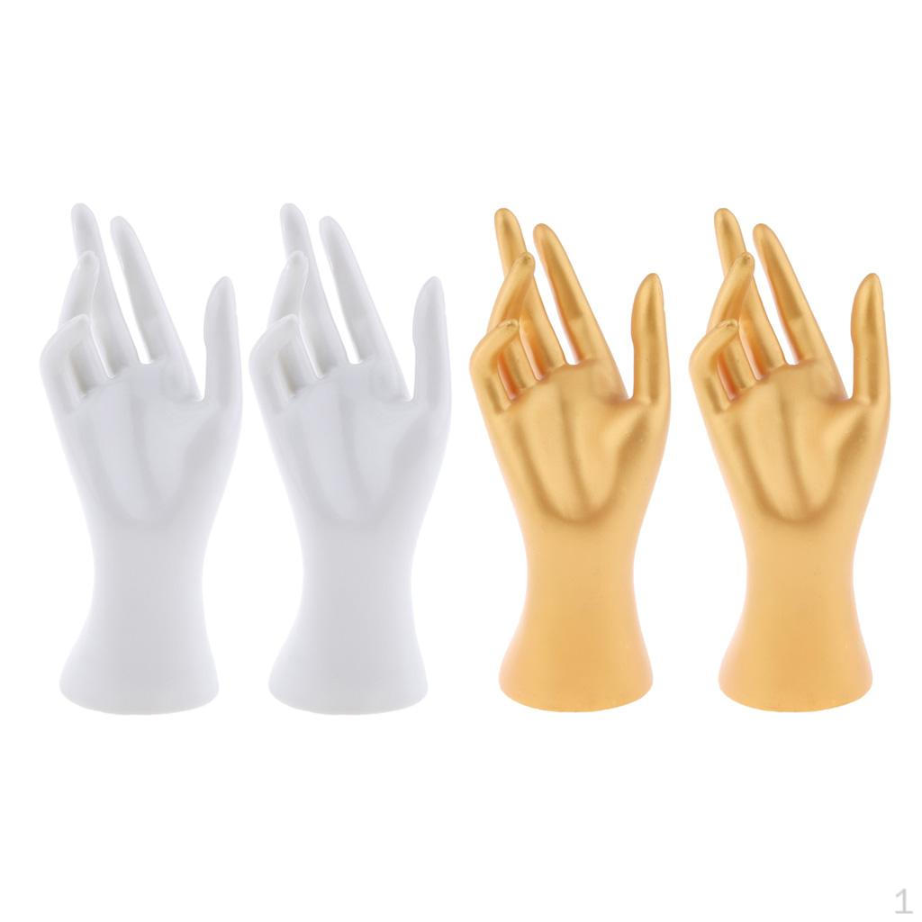 4x Female Hand For Jewelry Bracelet Watch Display - 2 Colors