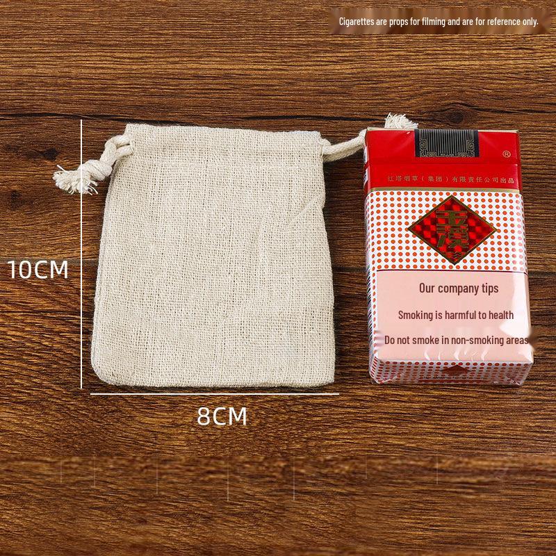 Cotton Drawstring Bag with Printed Logo for Rice Storage