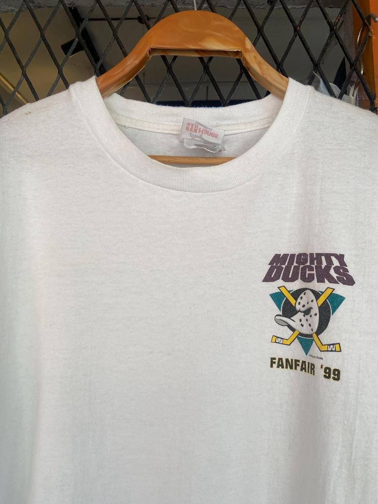 Vtg 90s Mighty Ducks Fan Fair T shirt