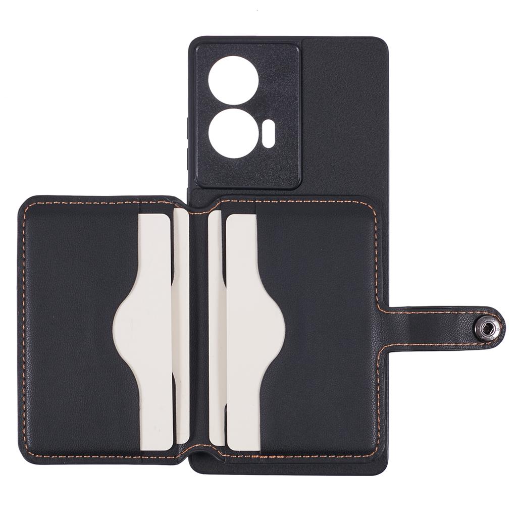 For Motorola Edge 50 Fusion 5G Phone Case Adhesive Card Bag Color Matching with Kickstand