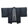 Gebrauchter Vintage Japanischer Kimono Haori Gong Reine Seide Schwarz Sommer