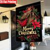 2D Flat, 1pc 2D Merry Christmas, Cardinals and Poinsettia Design (2)  Double-sided Garden Flag, Yard Decoration, Outdoor Decoration, Lawn, Flag Only