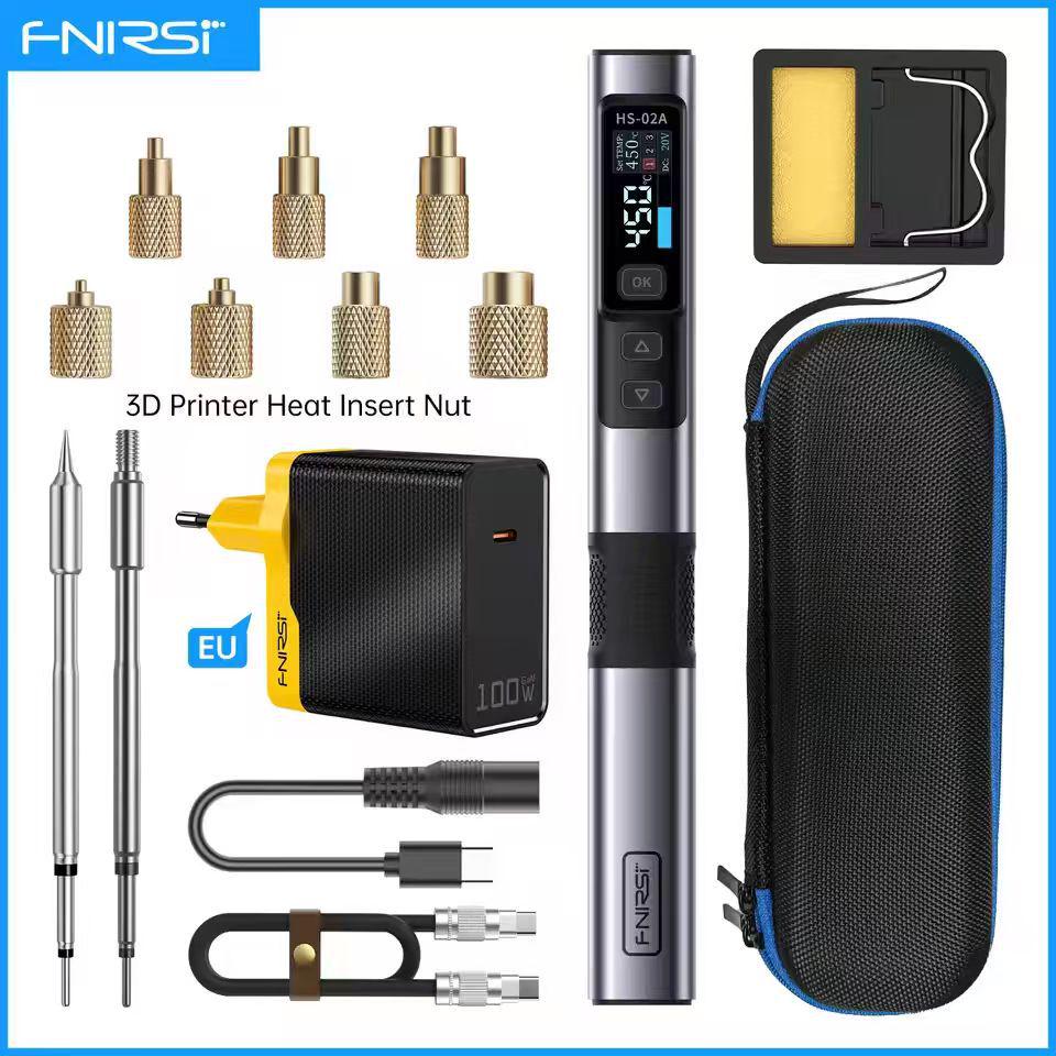 FNIRSI HS02 3D Printing Soldering Iron Nut Press Kit
