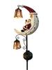 Solar Halloween Garden Stake Light Black Cat Moon Pumpkin LED Outdoor Yard Lawn Pathway Decorative Metal Art Spooky Party Decor