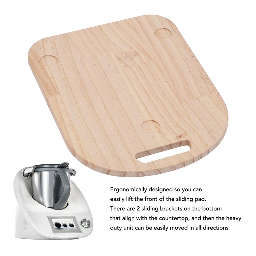 Countertop Appliance Rolling Tray Solid Wood Ergonomic Design Coffee Pot Slider Tray for Kitchen