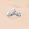 Elegant Jewelry S925 Sterling Sliver GRA Marquise&Round Full VVs1 Moissanite Crown Shape Engagement Wedding Ring for Women