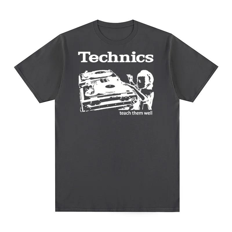 DJ Electronic Music Themed Tech Tshirt 100 Cotton Unisex New Arrival Tee Celebrating Turntable House Music Tshirts S