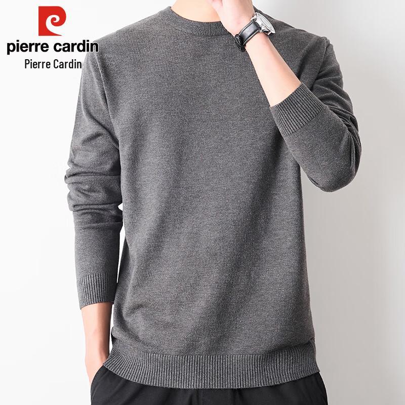 

Мужской вязаный свитер Pierre Cardin однотонный с круглым вырезом 2XL