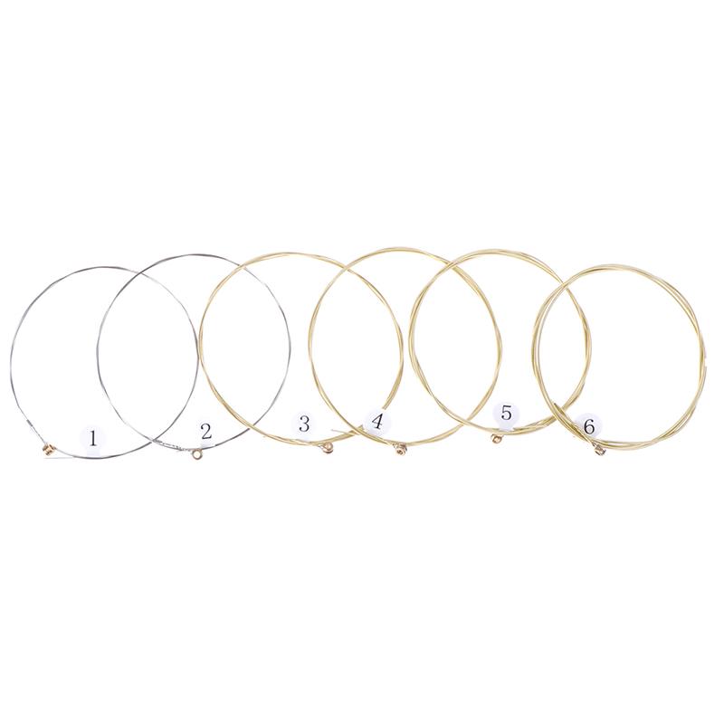 1 Set 6 pcs Practice Nickel Plated Steel Guitar String For Acoustic Guitar