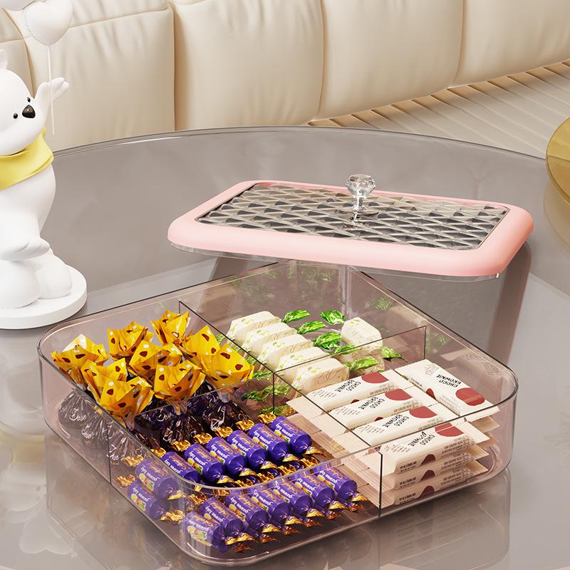 

Elegant Square Snack Display Box with Lid