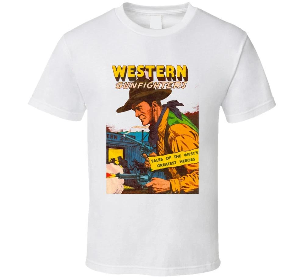 

Western Gunfighters Retro Vintage T-shirt Western Tee Cowboy 50s Cow Boy Guns 3XL