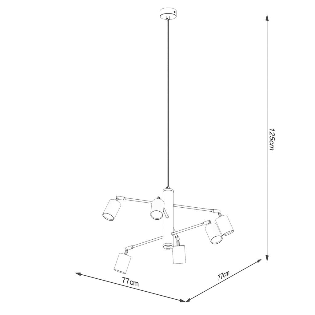 Hanging Lamp Skyfire 6 Gu10 White Lumilo 12.141.06