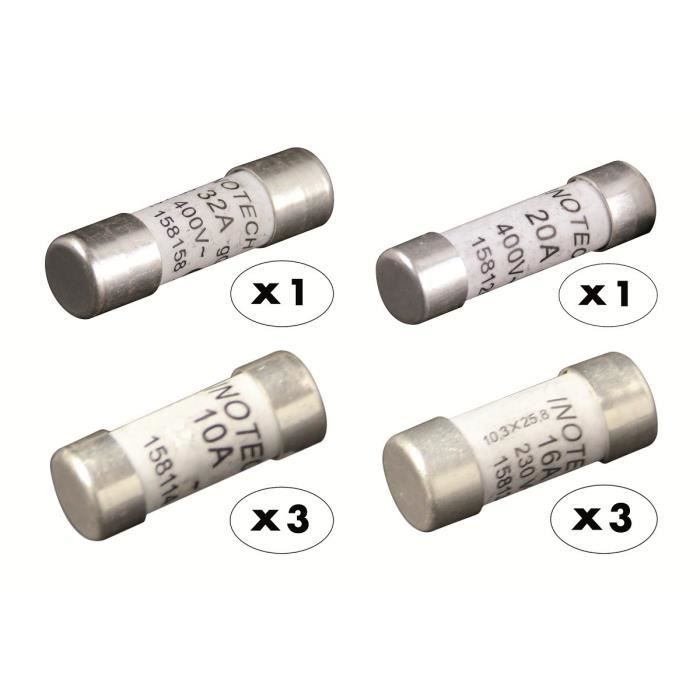 Fusibles Céramique - ZENITECH - 8x10A 8x16A 1x20A 1x32A - Conforme À La Norme NF