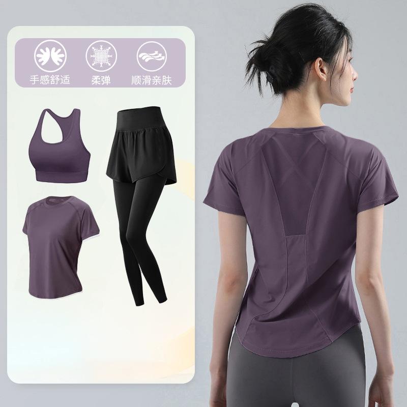 Tennis Suit Women's Short-sleeved Training Clothes Outdoor Running Quick-drying Clothes Thin Badminton T-shirt Fitness Clothes