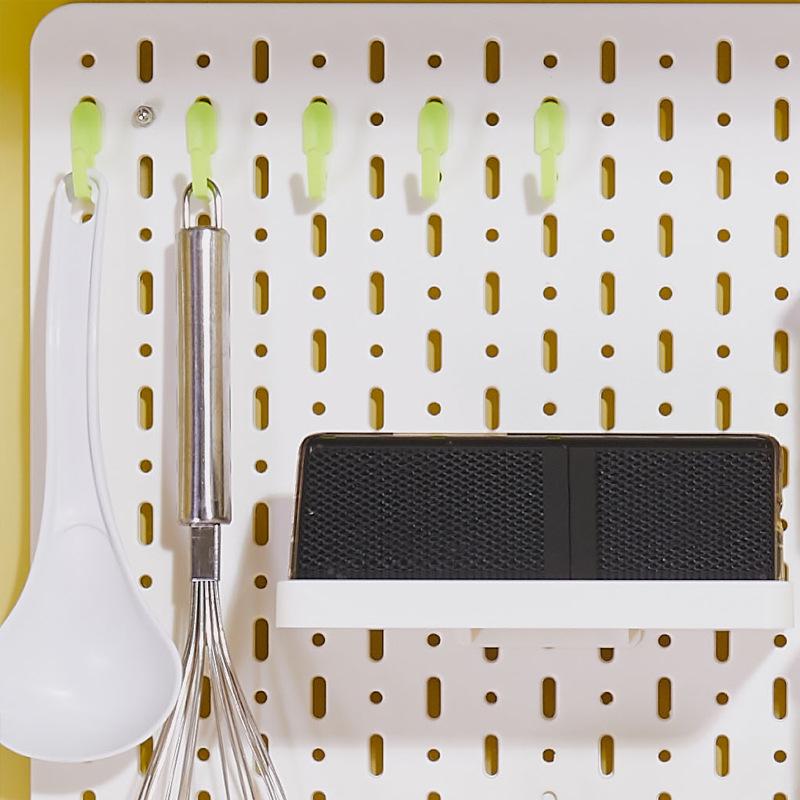 Naquduo HIPS Pegboard Nail-Free Hooks for Clothes, Kitchen Utensils, and Ornaments