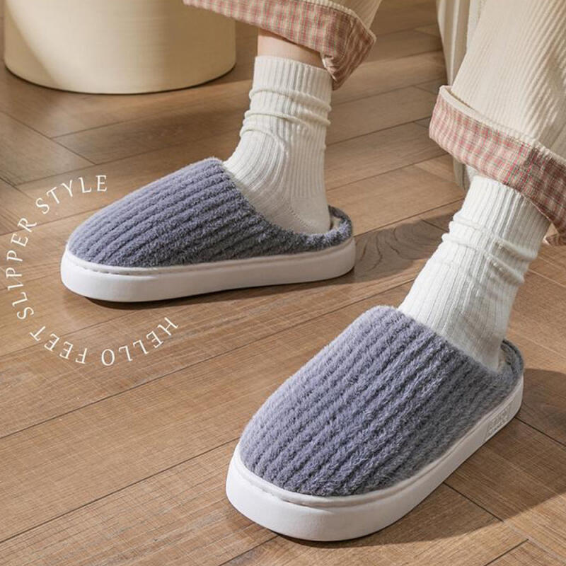 Mubble Pastell Mysiga Mikrofiber Vinterpäls Tofflor