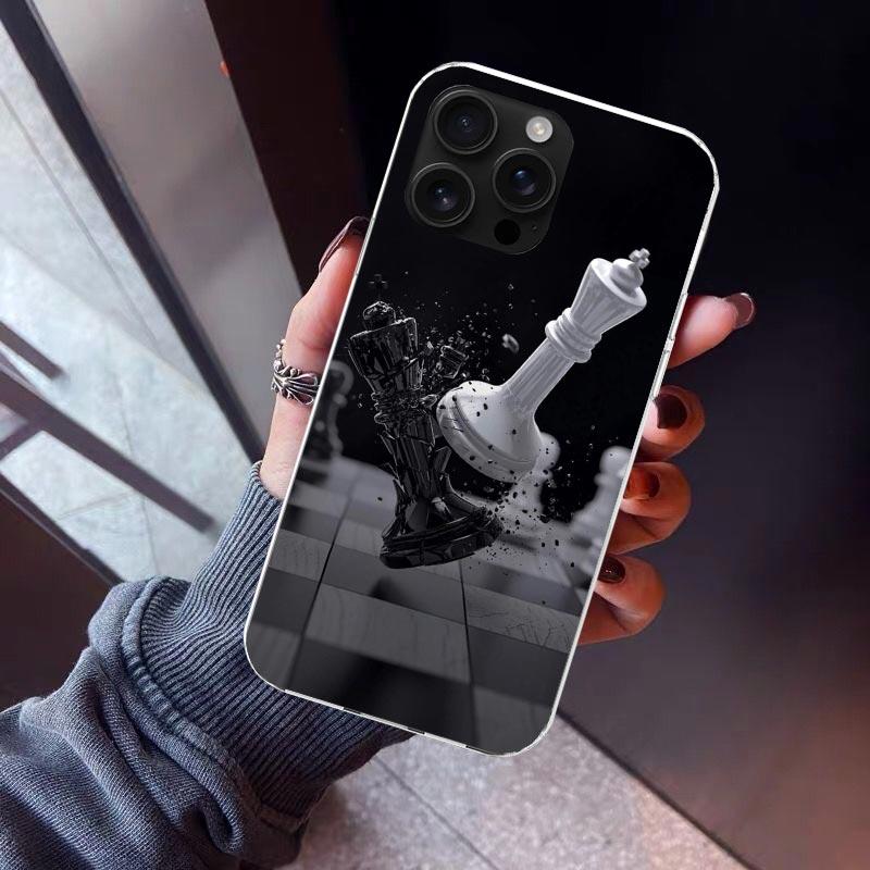 Competitive Chess Game Phone Case For iPhone 17 Air 16 15 Pro Max 14 Plus 13 Mini 12 11 Cover 7 8 SE Silicone Shell Print Fundas