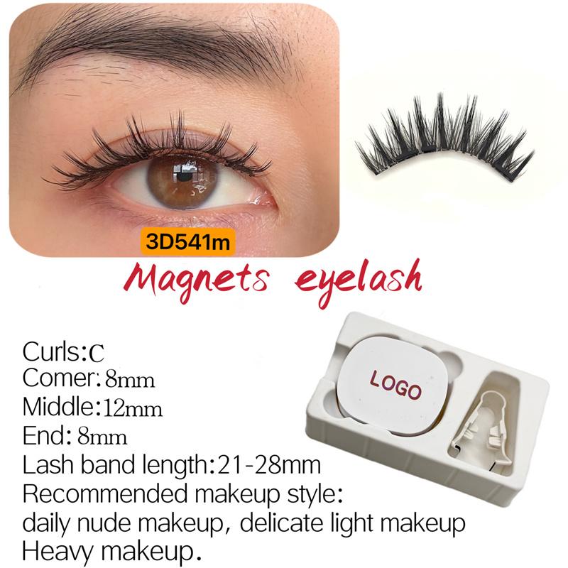 New 3d cat Eye Lashes Dramatic Look Magnetic Eyelashes with Custom Lash Box