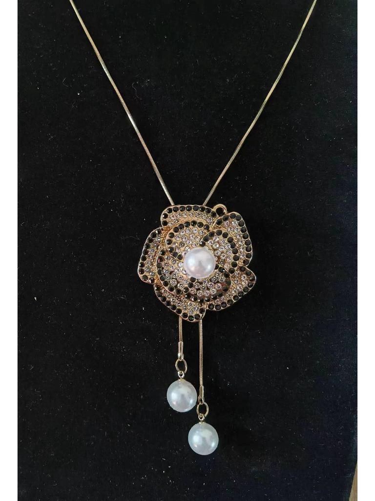 Elegante Quasten-Pulloverkette für Damen - Vielseitiges, hochwertiges europäisches und amerikanisches Design für Herbst/Winter-Mode