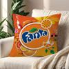 Fanta Logo New Personalized Pillow Cover Kids Bedroom Wild Party Decor Pillowcase Kid Birthday Shower Gift