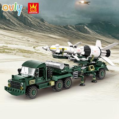 WANGE Military Armored Anti-aircraft Missile Transport Vehicle Model Building Block Toy Set Compatible with Bricks Children's Birthday Gift No.4512