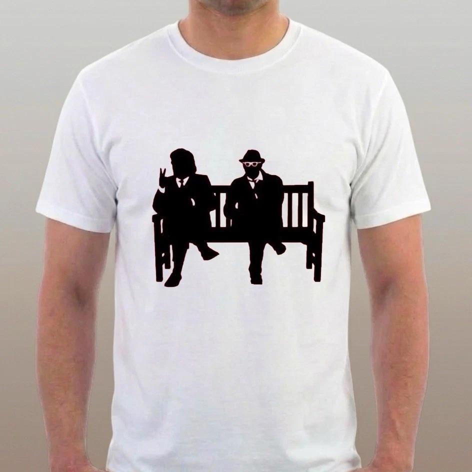 Rik Mayall Ade Edmonson Bottom T-shirt Richie & Eddie Hammersmith Bench Sillytee S