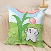 cute girl Korean Line Ppuppy Cushion Cover Silky Short Plush Invisible Zipper Dustproof Sofa Pillow Case For Home Decor
