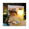 DIY Miniature Dollhouse Kit Garden Corner with LED Light and Dust Cover 3D Puzzle Home Decor for Beginners